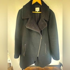 Wool LOFT Moto jacket in black